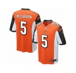 Men's Nike Cincinnati Bengals #5 AJ McCarron Game Orange Alternate NFL Jersey