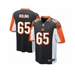 Men's Nike Cincinnati Bengals #65 Clint Boling Game Black Team Color NFL Jersey
