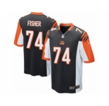 Men's Nike Cincinnati Bengals #74 Jake Fisher Game Black Team Color NFL Jersey