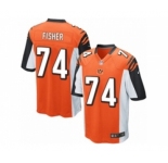 Men's Nike Cincinnati Bengals #74 Jake Fisher Game Orange Alternate NFL Jersey