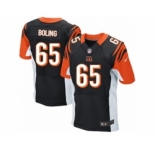 Men's Nike Cincinnati Bengals #65 Clint Boling Elite Black Team Color NFL Jersey