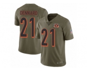 Men Nike Cincinnati Bengals #21 Darqueze Dennard Limited Olive 2017 Salute to Service NFL Jersey