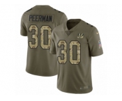 Men Nike Cincinnati Bengals #30 Cedric Peerman Limited Olive Camo 2017 Salute to Service NFL Jersey