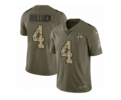 Men Nike Cincinnati Bengals #4 Randy Bullock Limited Olive Camo 2017 Salute to Service NFL Jersey