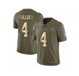 Men Nike Cincinnati Bengals #4 Randy Bullock Limited Olive Gold 2017 Salute to Service NFL Jersey
