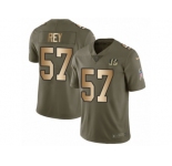 Men Nike Cincinnati Bengals #57 Vincent Rey Limited Olive Gold 2017 Salute to Service NFL Jersey