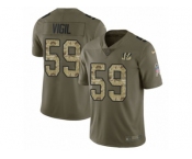 Men Nike Cincinnati Bengals #59 Nick Vigil Limited Olive Camo 2017 Salute to Service NFL Jersey