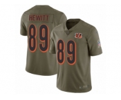 Men Nike Cincinnati Bengals #89 Ryan Hewitt Limited Olive 2017 Salute to Service NFL Jersey
