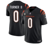 Men's Cincinnati Bengals #0 DJ Turner II Black 2026 F.U.S.E. 1-Star C Patch Vapor Untouchable Limited Football Stitched Jersey