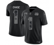 Men's Cincinnati Bengals #1 Ja'Marr Chase Black 2026 F.U.S.E. Salute to Service Limited Football Stitched Jersey