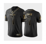 Men's Cincinnati Bengals #1 Ja'Marr Chase Black Golden Edition Stitched Football Jersey