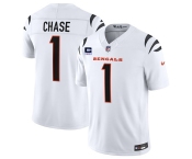 Men's Cincinnati Bengals #1 Ja'Marr Chase White 2026 F.U.S.E. 2-Star C Patch Vapor Untouchable Limited Football Stitched Jersey