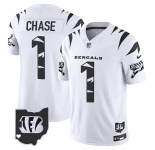Men's Cincinnati Bengals #1 Ja'Marr Chase White F.U.S.E. Special Vapor Untouchable Limited Stitched Football Jersey