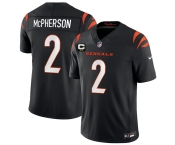 Men's Cincinnati Bengals #2 Evan McPherson Black 2026 F.U.S.E. 2-Star C Patch Vapor Untouchable Limited Football Stitched Jersey