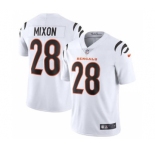 Men's Cincinnati Bengals #28 Joe Mixon 2021 White Vapor Limited Stitched Football Jersey