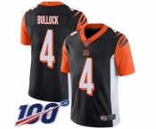 Men's Cincinnati Bengals #4 Randy Bullock Black Team Color Vapor Untouchable Limited Player 100th Season Football Jersey