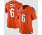 Men's Cincinnati Bengals #6 Bryan Cook Orange 2026 F.U.S.E. 1-Star C Patch Vapor Limited Football Stitched Jersey