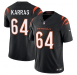 Men's Cincinnati Bengals #64 Ted Karras Black 2025 F.U.S.E. Vapor Untouchable Limited Stitched Football Jersey