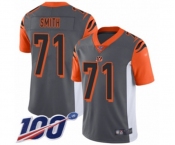 Men's Cincinnati Bengals #71 Andre Smith Limited Silver Inverted Legend 100th Season Football Jersey