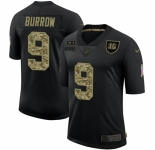 Men's Cincinnati Bengals #9 Joe Burrow Camo 2020 Salute To Service Limited Jersey