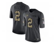 Men's Nike Cincinnati Bengals #2 Mike Nugent Limited Black 2016 Salute to Service NFL Jersey