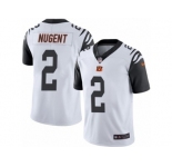 Men's Nike Cincinnati Bengals #2 Mike Nugent Limited White Rush NFL Jersey