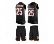 Men's Nike Cincinnati Bengals #25 Giovani Bernard Limited Black Tank Top Suit NFL Jersey