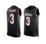 Men's Nike Cincinnati Bengals #3 Jake Elliott Limited Black Player Name & Number Tank Top NFL Jersey