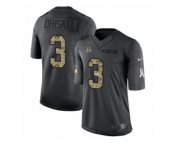 Men's Nike Cincinnati Bengals #3 Jeff Driskel Limited Black 2016 Salute to Service NFL Jersey