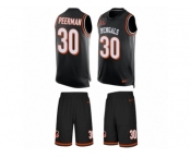 Men's Nike Cincinnati Bengals #30 Cedric Peerman Limited Black Tank Top Suit NFL Jersey