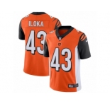 Men's Nike Cincinnati Bengals #43 George Iloka Vapor Untouchable Limited Orange Alternate NFL Jersey