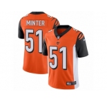 Men's Nike Cincinnati Bengals #51 Kevin Minter Vapor Untouchable Limited Orange Alternate NFL Jersey