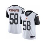 Men's Nike Cincinnati Bengals #58 Rey Maualuga Limited White Rush NFL Jersey