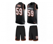 Men's Nike Cincinnati Bengals #59 Nick Vigil Limited Black Tank Top Suit NFL Jersey