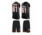Men's Nike Cincinnati Bengals #61 Russell Bodine Limited Black Tank Top Suit NFL Jersey