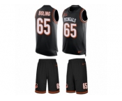 Men's Nike Cincinnati Bengals #65 Clint Boling Limited Black Tank Top Suit NFL Jersey