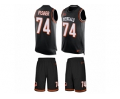 Men's Nike Cincinnati Bengals #74 Jake Fisher Limited Black Tank Top Suit NFL Jersey