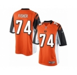 Men's Nike Cincinnati Bengals #74 Jake Fisher Limited Orange Alternate NFL Jersey