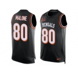 Men's Nike Cincinnati Bengals #80 Josh Malone Limited Black Player Name & Number Tank Top NFL Jersey