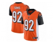 Men's Nike Cincinnati Bengals #92 Pat Sims Vapor Untouchable Limited Orange Alternate NFL Jersey