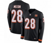 Nike Cincinnati Bengals #28 Joe Mixon Limited Black Therma Long Sleeve NFL Jersey