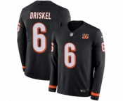 Nike Cincinnati Bengals #6 Jeff Driskel Limited Black Therma Long Sleeve NFL Jersey