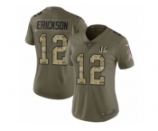 Women Nike Cincinnati Bengals #12 Alex Erickson Limited Olive Camo 2017 Salute to Service NFL Jersey