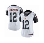 Women Nike Cincinnati Bengals #12 Alex Erickson Limited White Rush Vapor Untouchable NFL Jersey