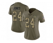 Women Nike Cincinnati Bengals #24 Adam Jones Limited Olive Camo 2017 Salute to Service NFL Jersey