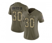 Women Nike Cincinnati Bengals #30 Jessie Bates III Olive Camo Stitched NFL Limited 2017 Salute to Service Jersey