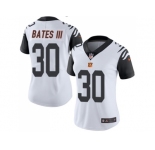 Women Nike Cincinnati Bengals #30 Jessie Bates III White Stitched NFL Limited Rush Jersey