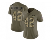 Women Nike Cincinnati Bengals #42 Clayton Fejedelem Limited Olive Camo 2017 Salute to Service NFL Jersey