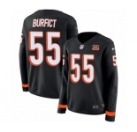 Women Nike Cincinnati Bengals #55 Vontaze Burfict Limited Black Therma Long Sleeve NFL Jersey