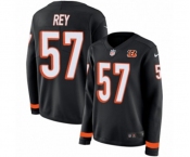 Women Nike Cincinnati Bengals #57 Vincent Rey Limited Black Therma Long Sleeve NFL Jersey